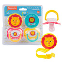 SET DE CLIP DE CHUPETE DE BEBÉ FISHER PRICE LEÓN C12 / UOM C12