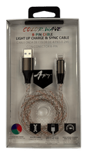 4FT COLOR WAVE LIGHT UP LIGHTNING  DATA CABLE