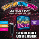LUZ AMBIENTAL DE ESTRELLAS PARA COCHE USB 6 PIEZAS POR DISPLAY