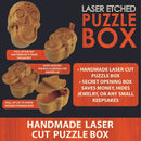 MAGIC SKULL WOOD PUZZLE BOX 6 PIECES PER DISPLAY