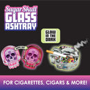 SKULL GLASS ASHTRAY 6 PIECES PER DISPLAY