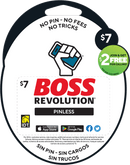 $7 BOSS REVOLUTION PINLESS HARD CARDS