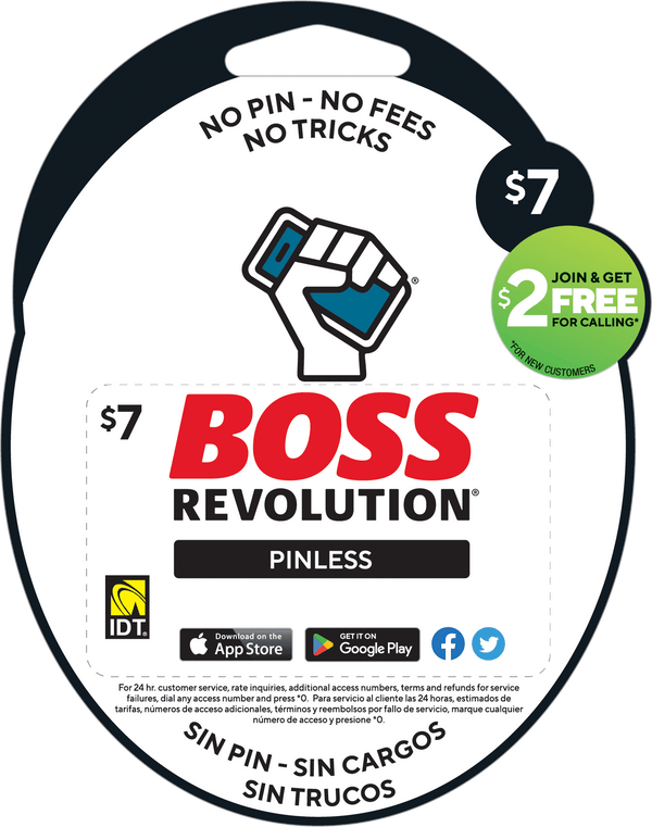 $7 BOSS REVOLUTION PINLESS HARD CARDS