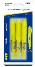 Marcadores Fluorescentes Jumbo - Punta Cizalla - Amarillo (Paquete de 36)